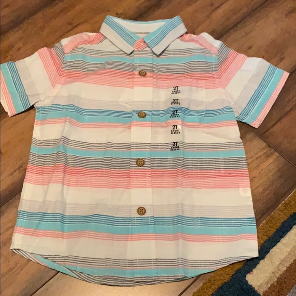 Toddler boy short sleeve button down size 2t
